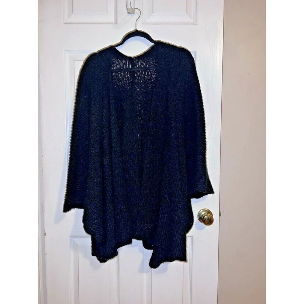 URBAN OUTFITTERS Women’s Sweater Black Chunky Knit Oversized Cocoon Cardigan OS
